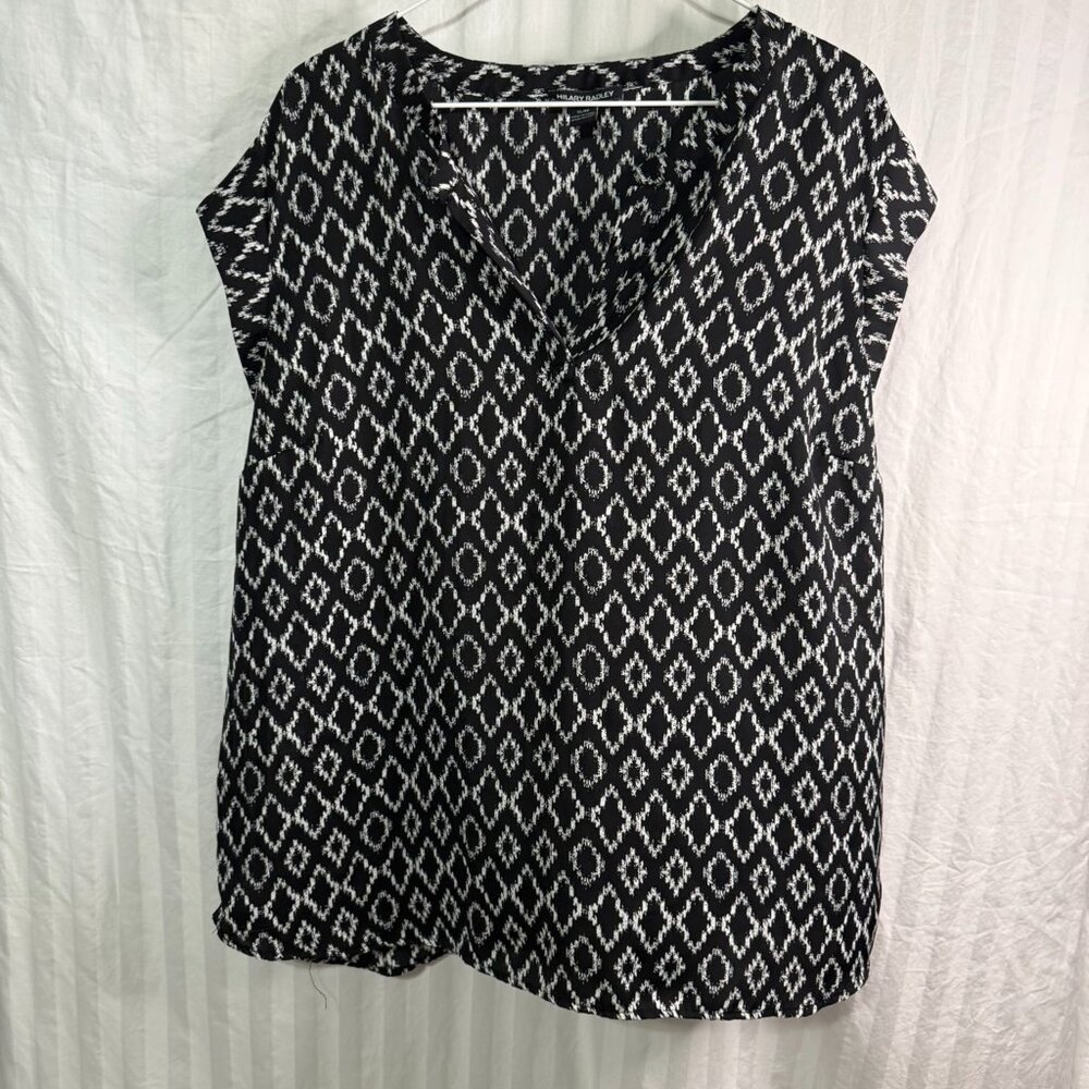 Hilary Radley Black Diamond Pattern Tank Top XL